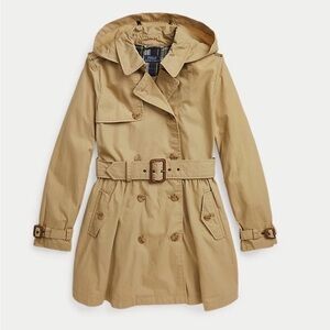 Ralph Lauren Girls Hooded Trench Coat